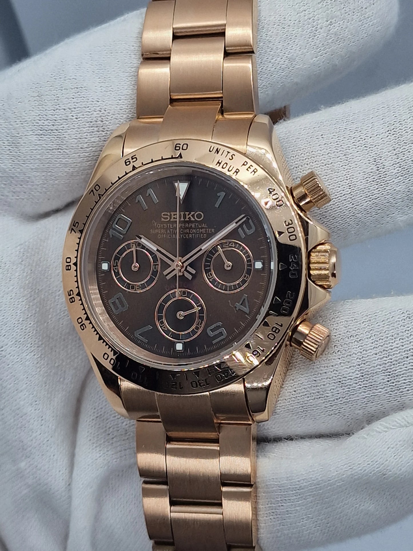 Seiko mod - Rosegold Daytona